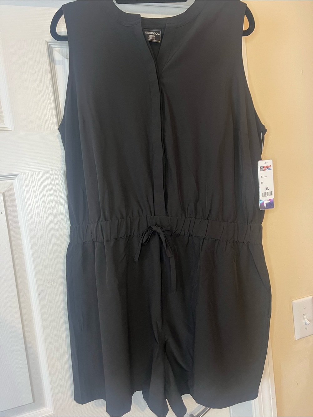 Ladies 32 Cool Black Sleeveless Sports Romper